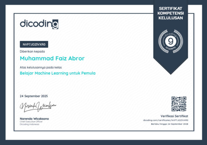 Belajar Machine Learning untuk Pemula - Dicoding